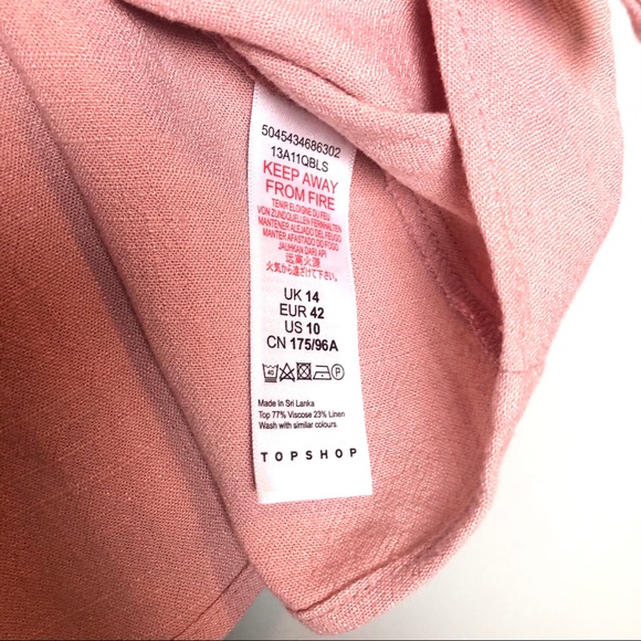 NWT Topshop Polly Tie Front Top - Picture 6 of 9